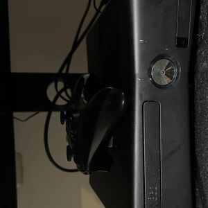 Black Gaming Console with Controller